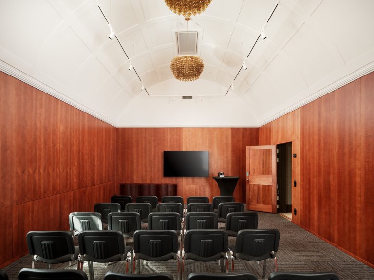 En konferenslokal för en presentation